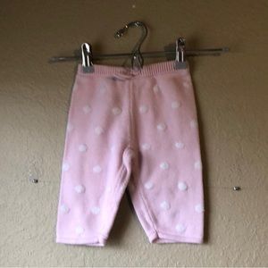 Girls Pants Vintage 90’s Gap Pink Polka Dot Sweater Pants Baby Girls 6-12 Months